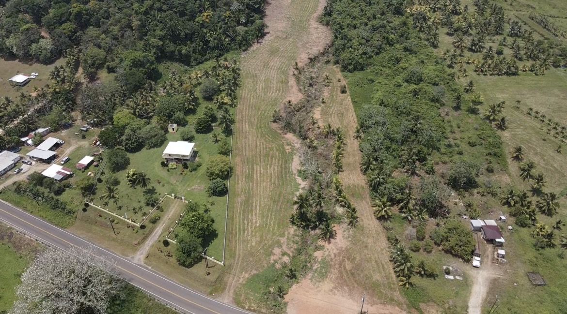 Close-up of the cleared building pad on the Kayas Enclave parcel